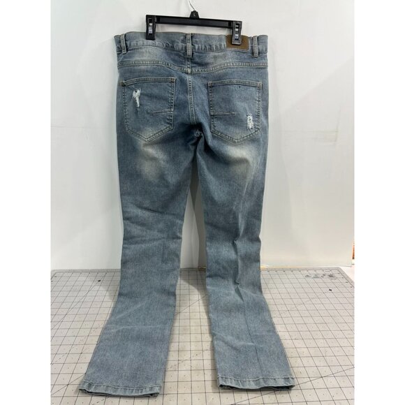 Kayden K Men's Distressed Denim Skinny Jeans Sz. 32 Cotton Blend Ripped Denim - Picture 2 of 10